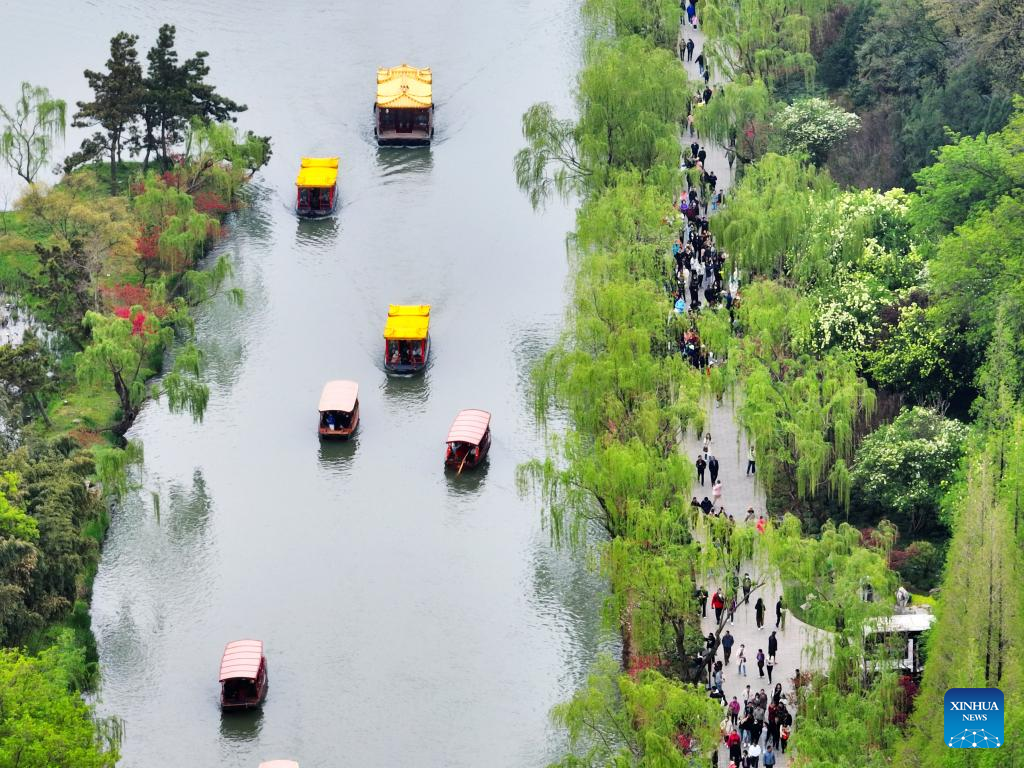 People enjoy themselves during Qingming festival across China