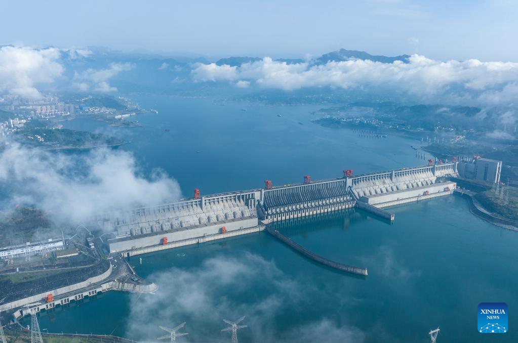 Scenery of Three Gorges Dam in C China