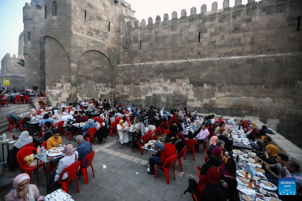 Iftar meals served during Ramadan in Egypt