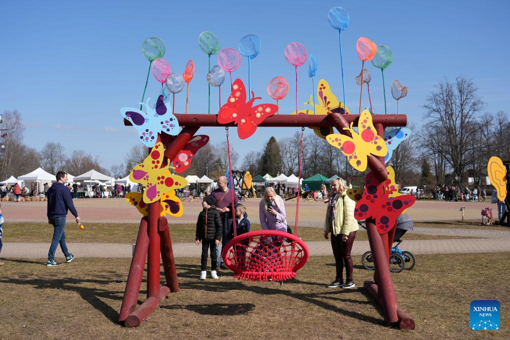 People attend Swing festival in Sigulda, Latvia