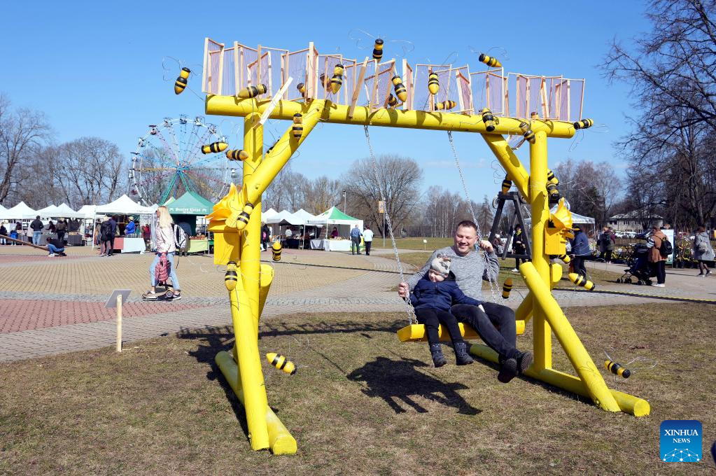 People attend Swing festival in Sigulda, Latvia