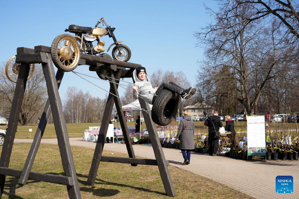 People attend Swing festival in Sigulda, Latvia