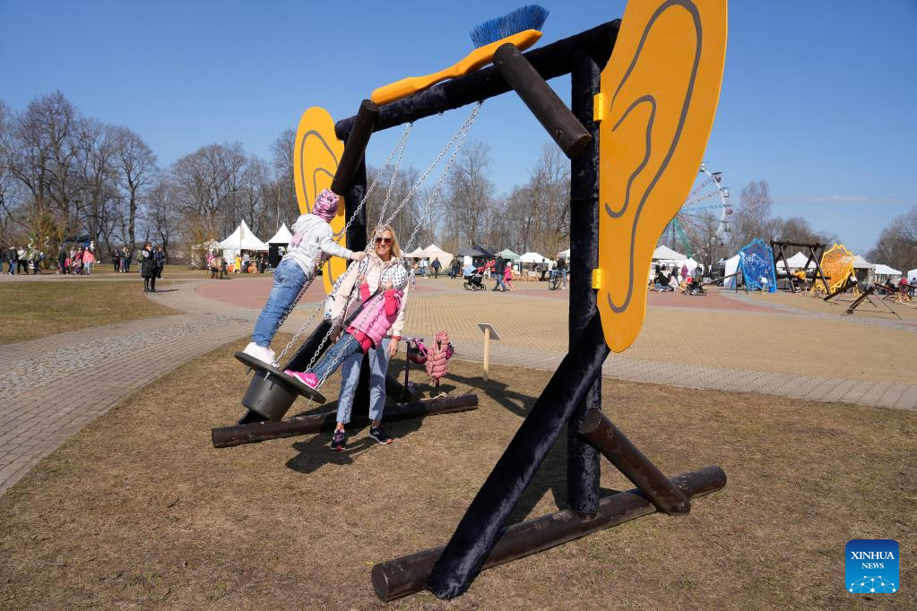 People attend Swing festival in Sigulda, Latvia