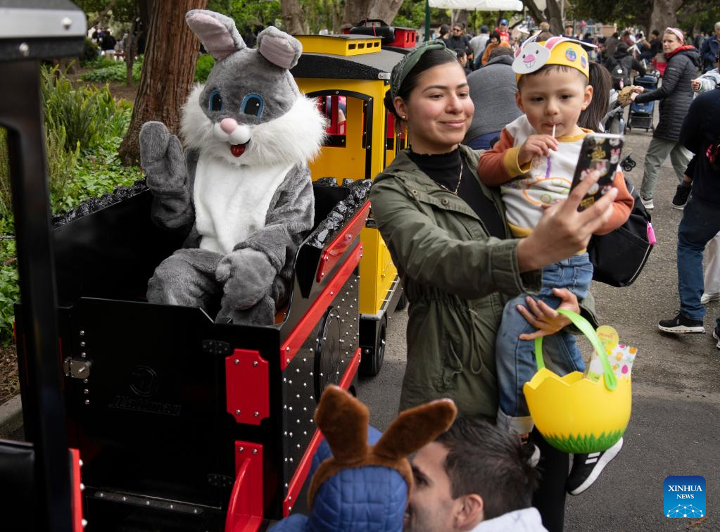 People attend Easter celebration in San Mateo, California