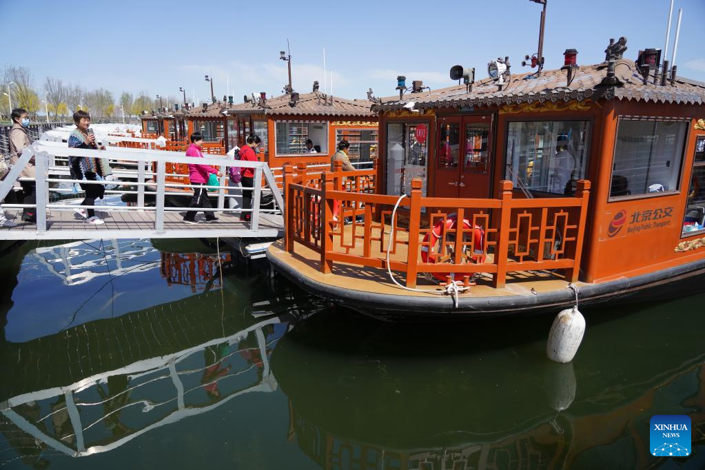 Baiyangdian Lake water bus service in trial operation in Xiong'an New Area