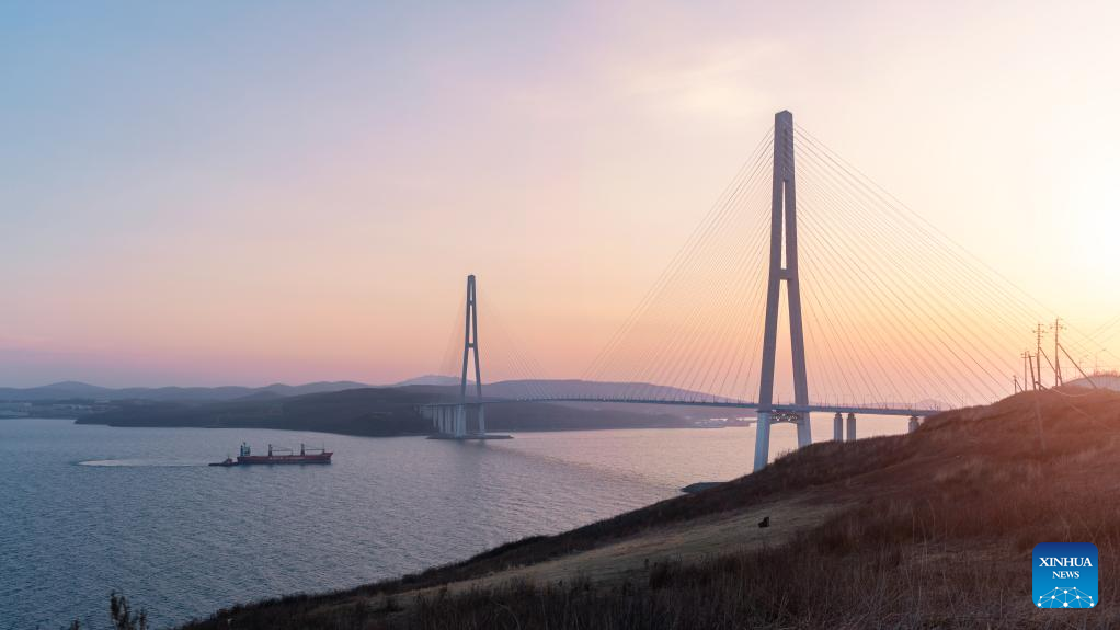 Sunset view in Vladivostok, Russia