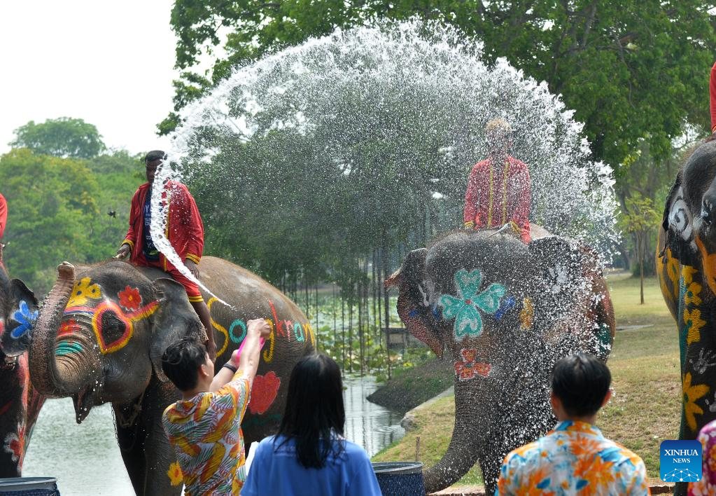 People enjoy Songkran Festival in Thailand