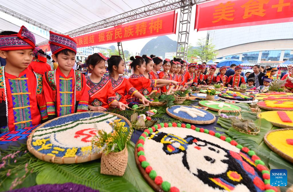 Gourmet competition marks traditional Sanyuesan festival in S China's Guangxi