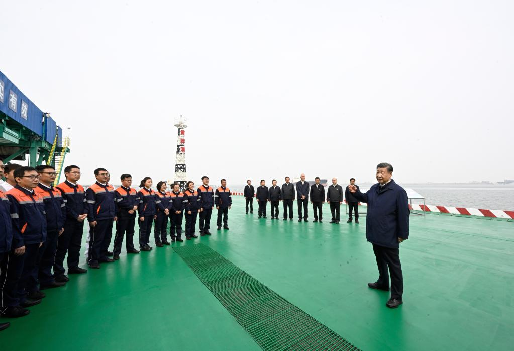 Xi visits city of Cangzhou in north China's Hebei Province
