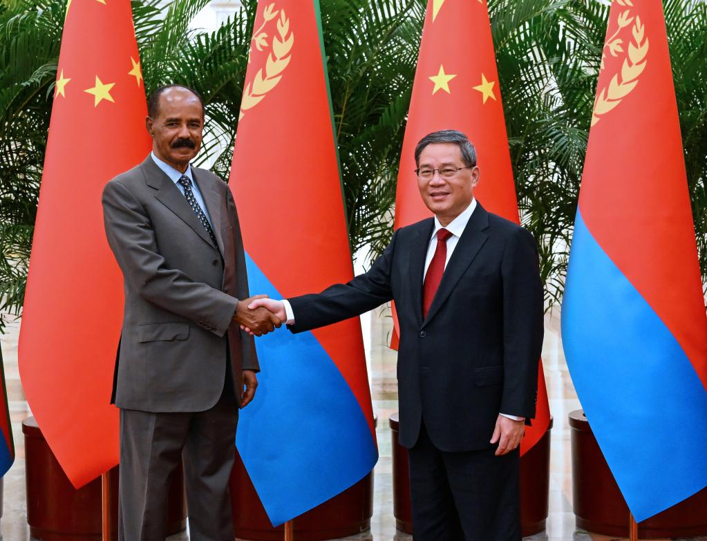 Chinese premier meets Eritrean president
