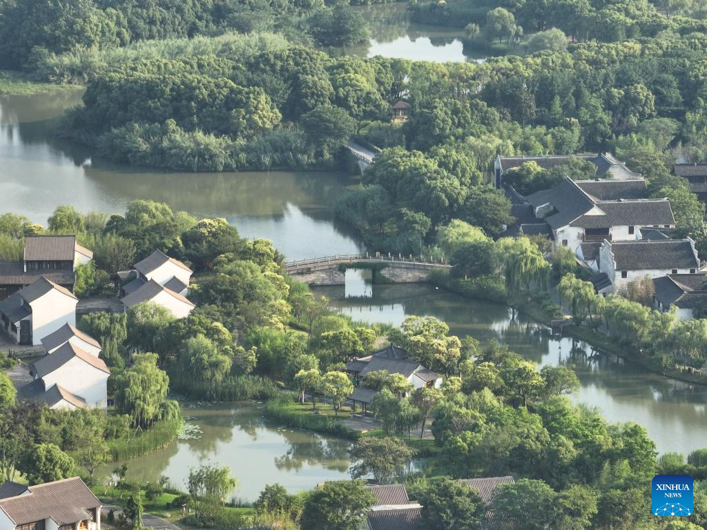 Scenery of Shajiabang National Wetland Park in Changshu, E China's Jiangsu