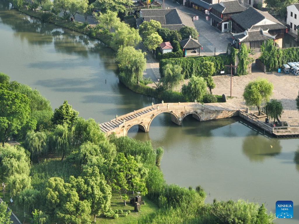 Scenery of Shajiabang National Wetland Park in Changshu, E China's Jiangsu