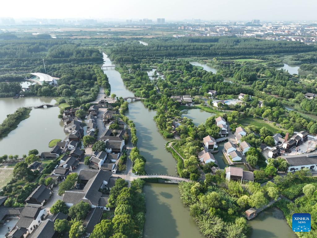Scenery of Shajiabang National Wetland Park in Changshu, E China's Jiangsu