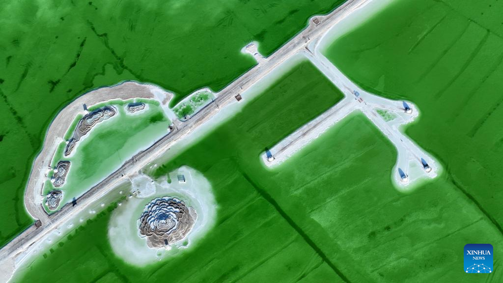 Scenery of Qairhan salt lake in Golmud, NW China's Qinghai