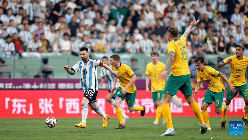 Messi scores as Argentina beat Australia at Beijing Workers' Stadium