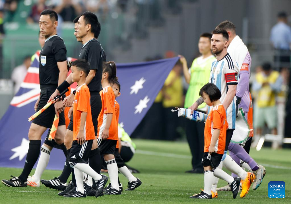 Messi scores as Argentina beat Australia at Beijing Workers' Stadium