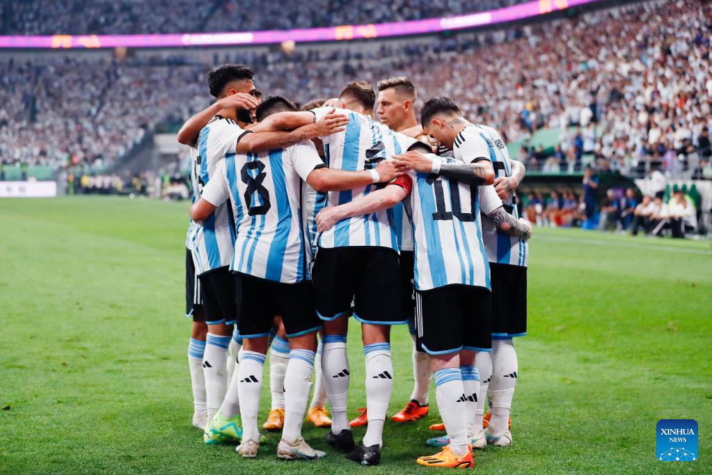 Messi scores as Argentina beat Australia at Beijing Workers' Stadium
