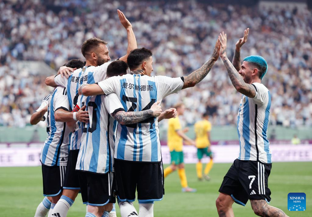 Messi scores as Argentina beat Australia at Beijing Workers' Stadium
