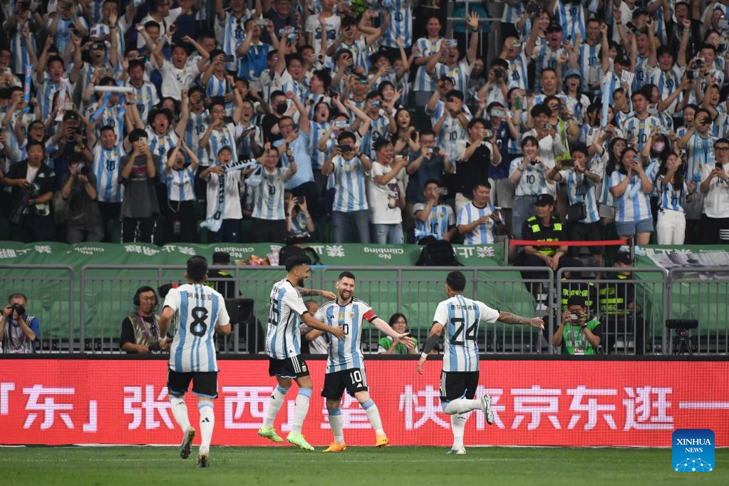 Messi scores as Argentina beat Australia at Beijing Workers' Stadium