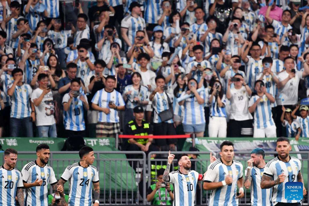 Messi scores as Argentina beat Australia at Beijing Workers' Stadium