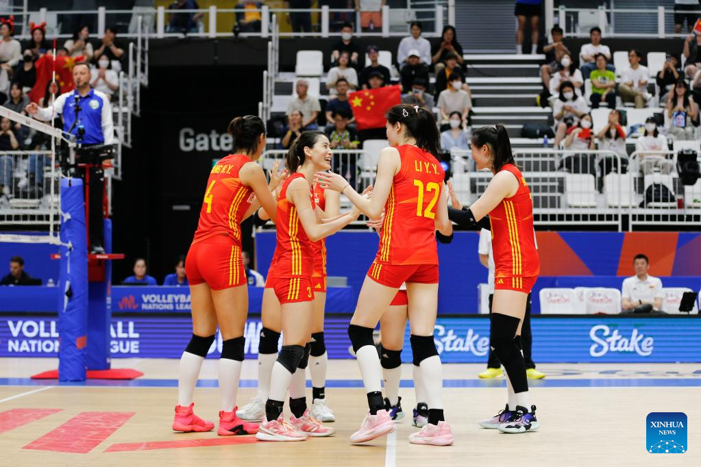 China brave in 3rd defeat at Women's Volleyball Nations League
