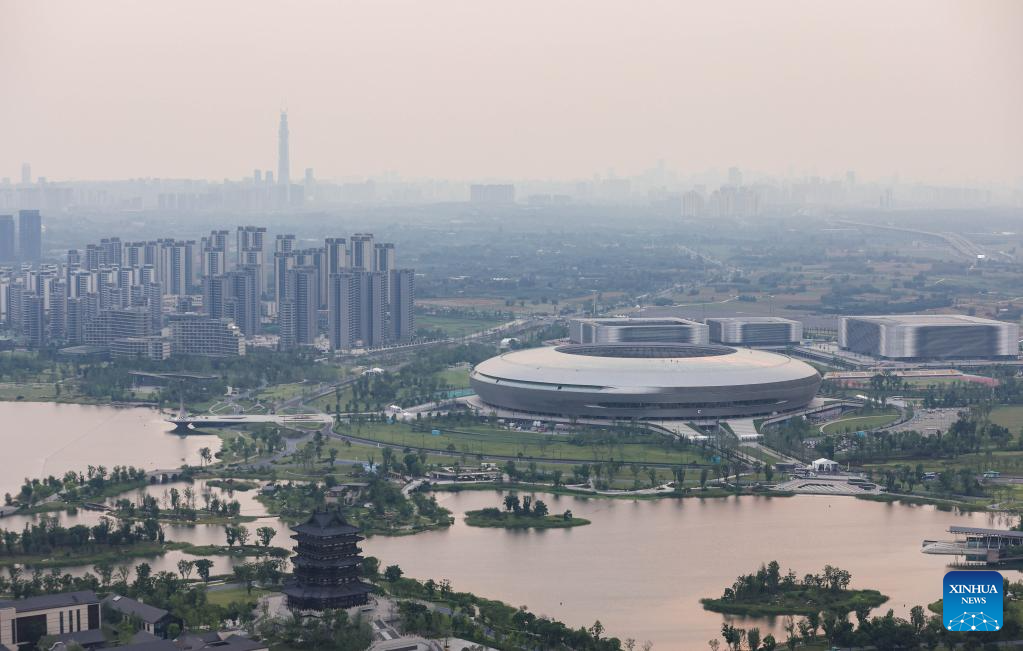 View of Dong'an Lake Sports Park ahead of Chengdu 2021 FISU World University Games