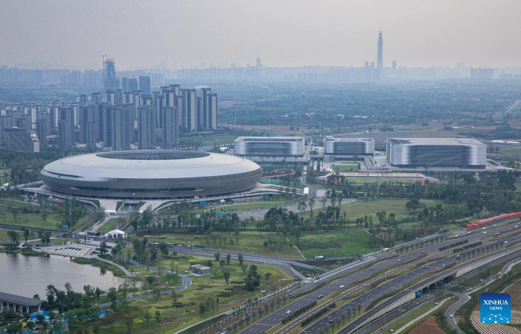 View of Dong'an Lake Sports Park ahead of Chengdu 2021 FISU World University Games