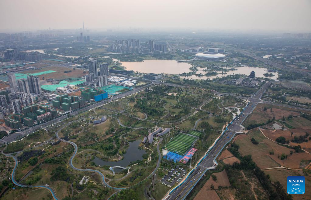 View of Dong'an Lake Sports Park ahead of Chengdu 2021 FISU World University Games