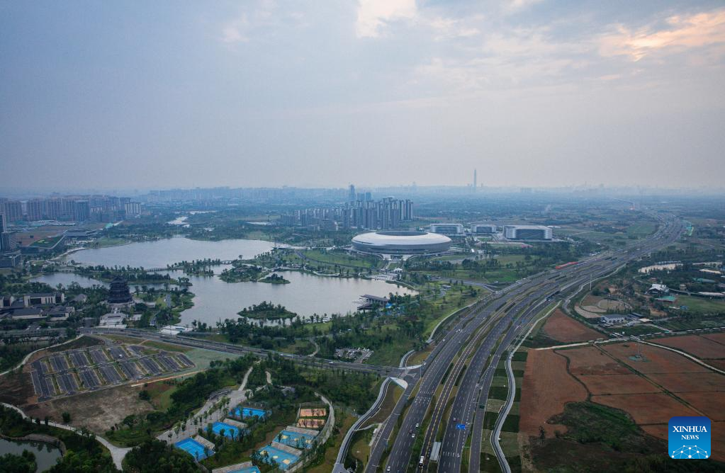View of Dong'an Lake Sports Park ahead of Chengdu 2021 FISU World University Games