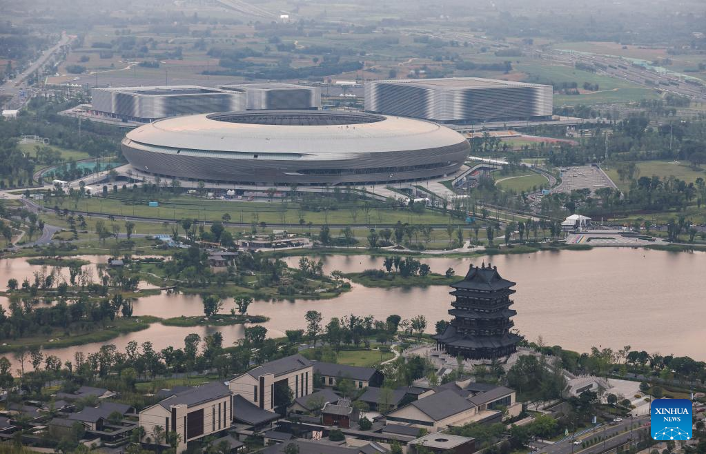 View of Dong'an Lake Sports Park ahead of Chengdu 2021 FISU World University Games