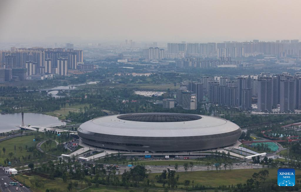 View of Dong'an Lake Sports Park ahead of Chengdu 2021 FISU World University Games