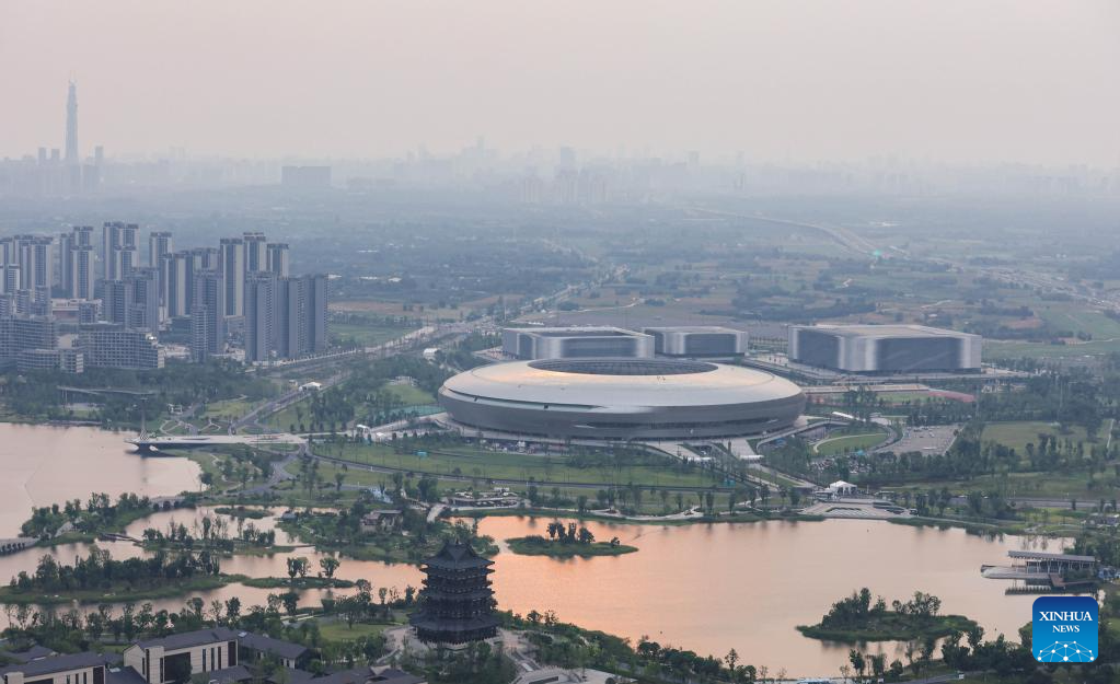 View of Dong'an Lake Sports Park ahead of Chengdu 2021 FISU World University Games