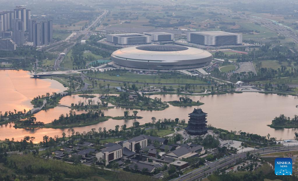 View of Dong'an Lake Sports Park ahead of Chengdu 2021 FISU World University Games