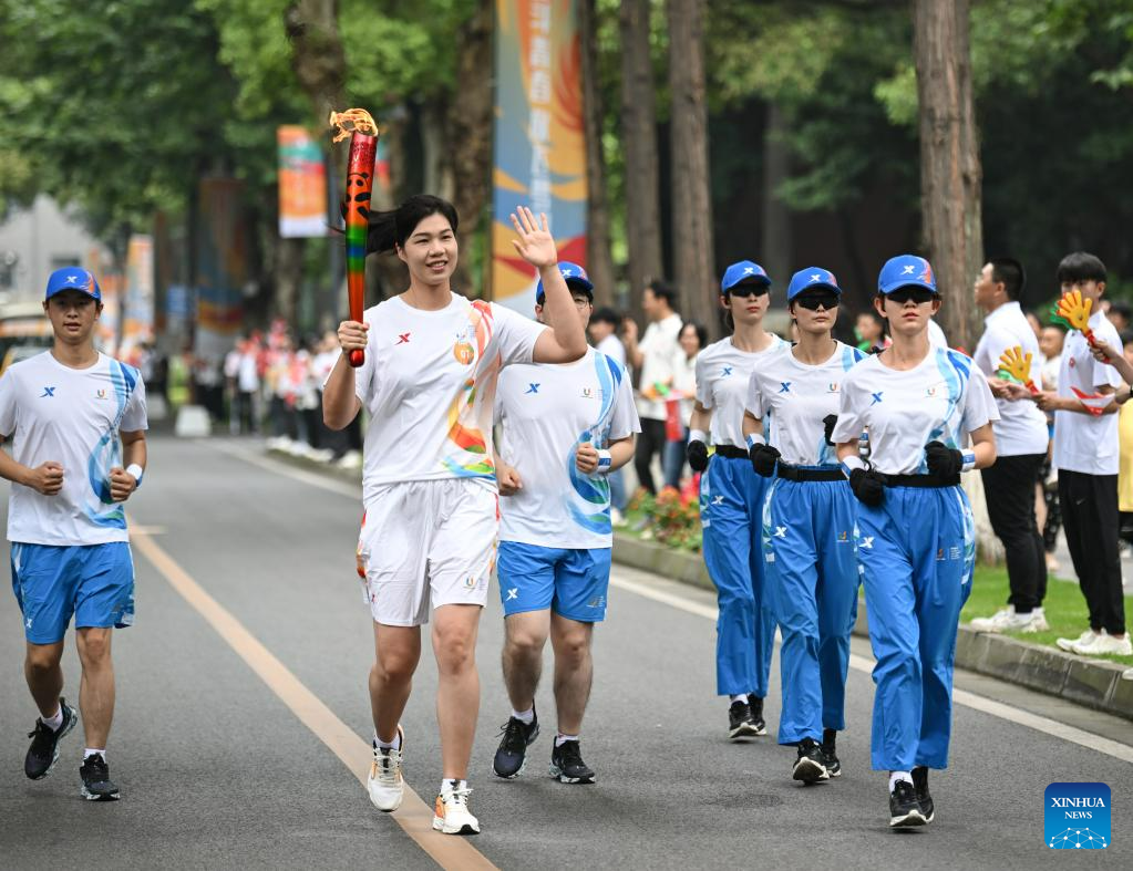 Chengdu Universiade torch relay held at Sichuan University