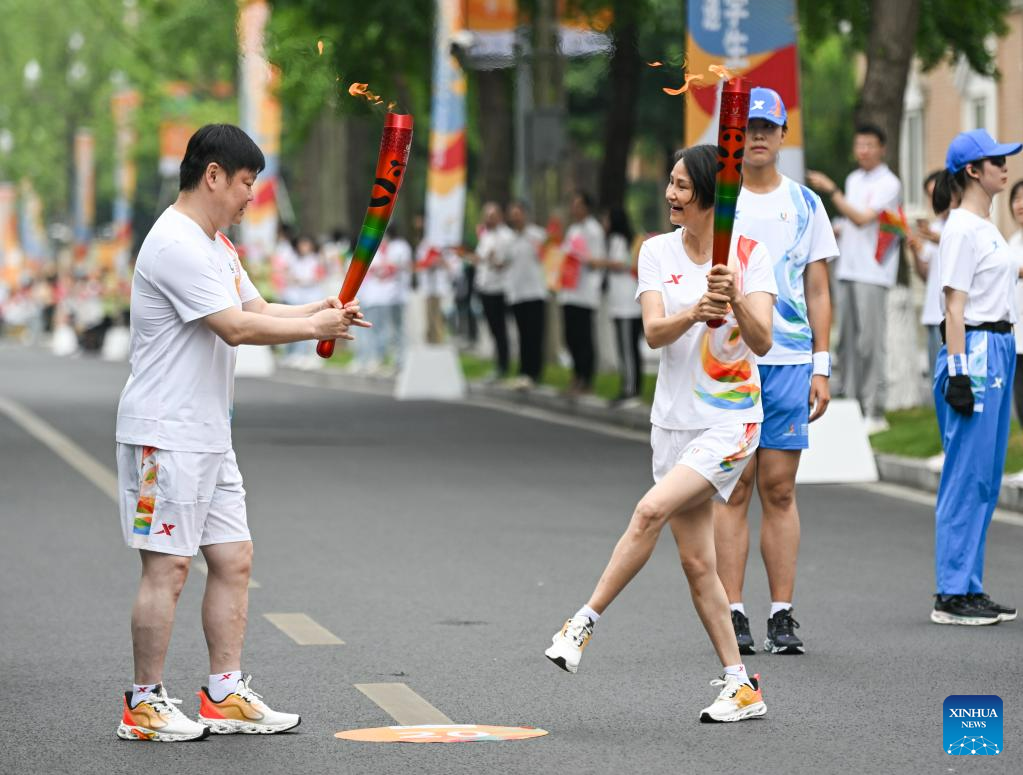 Chengdu Universiade torch relay held at Sichuan University