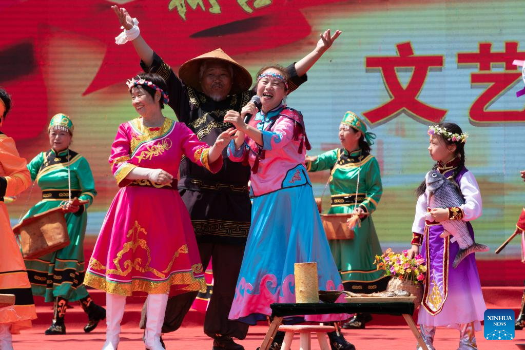 11th Wurigong Festival of Hezhe ethnic group celebrated in NE China's Heilongjiang