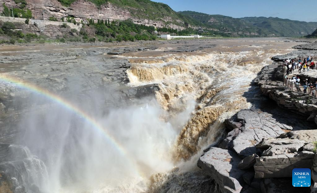 Scenery of Hukou Waterfall on Yellow River