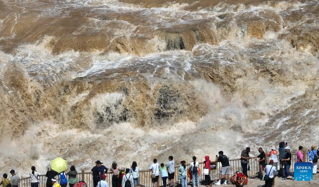 Scenery of Hukou Waterfall on Yellow River