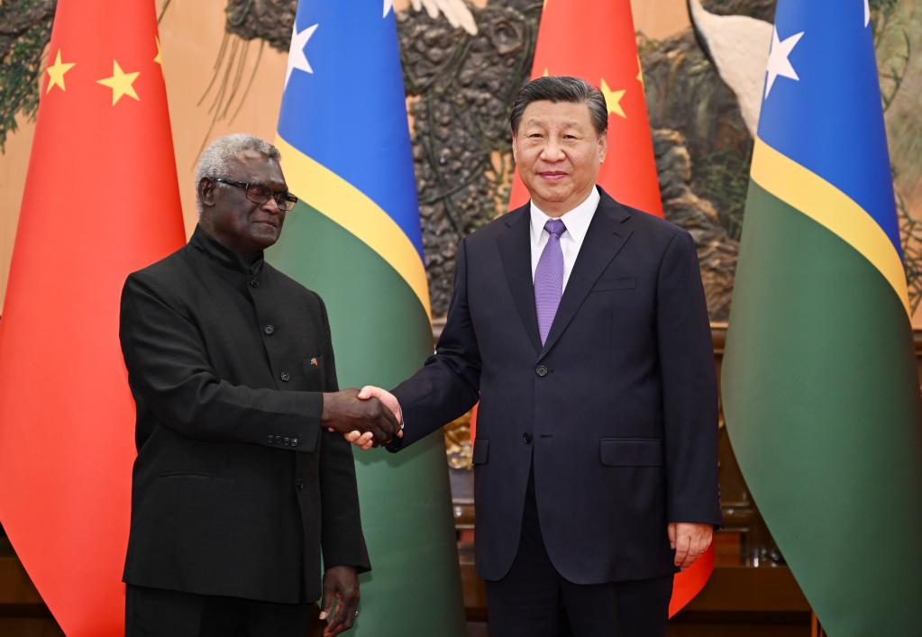 Xi meets Sogavare, urging enhanced China-Solomon Islands cooperation