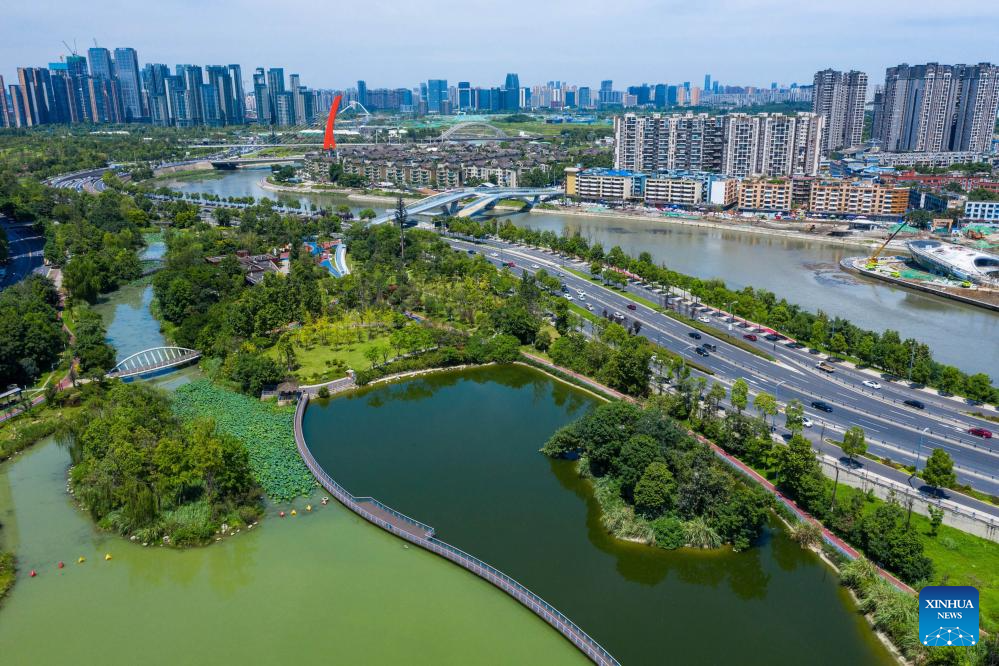 Water quality of Jinjiang River in Chengdu improves due to ecology management