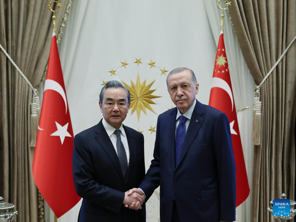 Turkish president meets with senior Chinese diplomat on bilateral ties