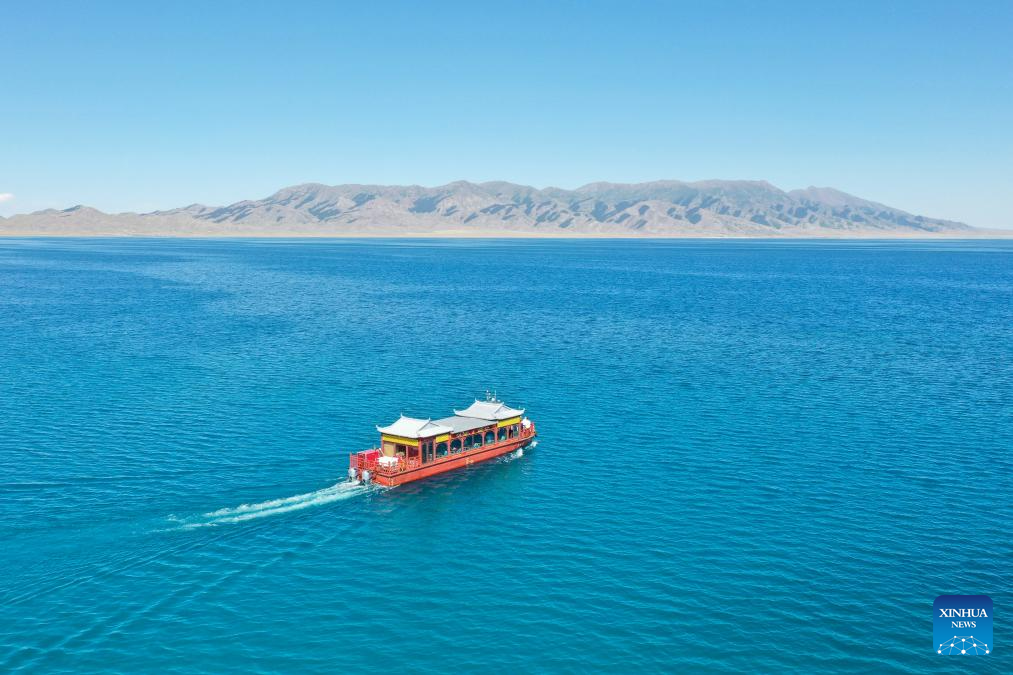 Scenery of Sayram Lake scenic area in Xinjiang