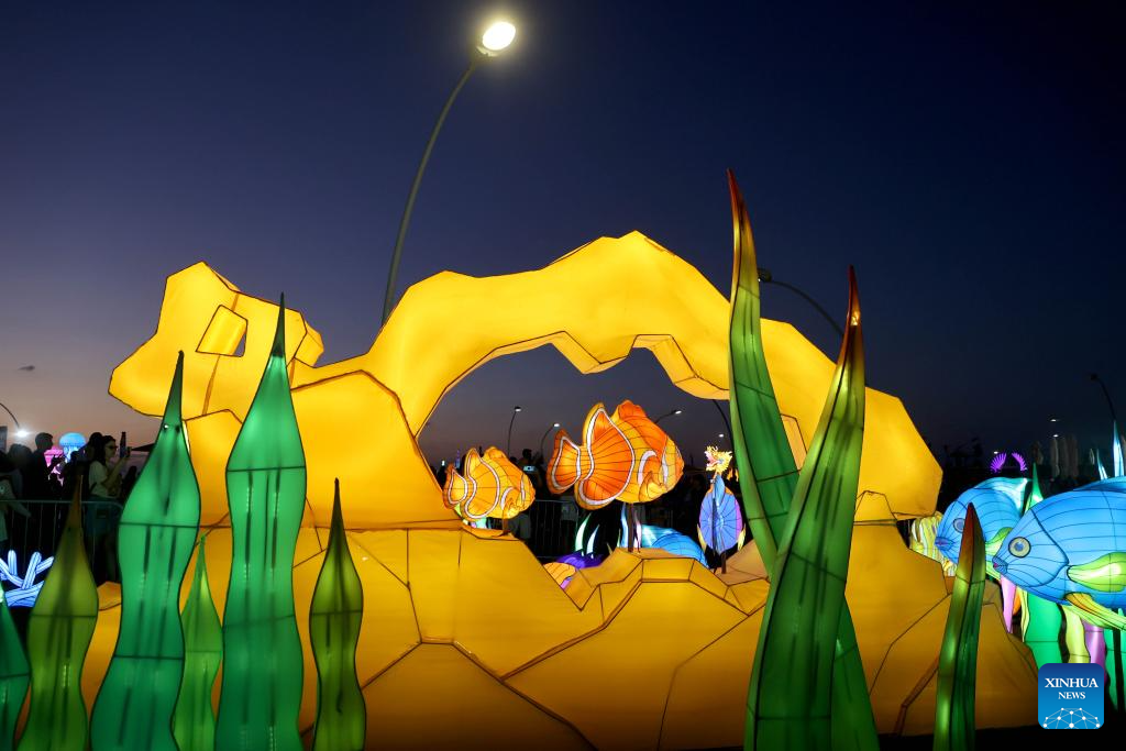 People visit Chinese Lantern Exhibition in Tel Aviv, Israel