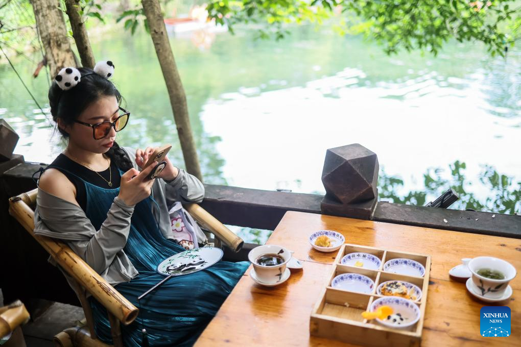 People experience Chengdu-style life in Heming tea house