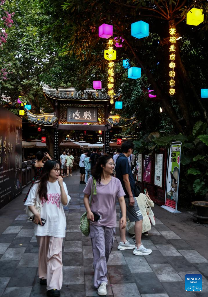 People experience Chengdu-style life in Heming tea house