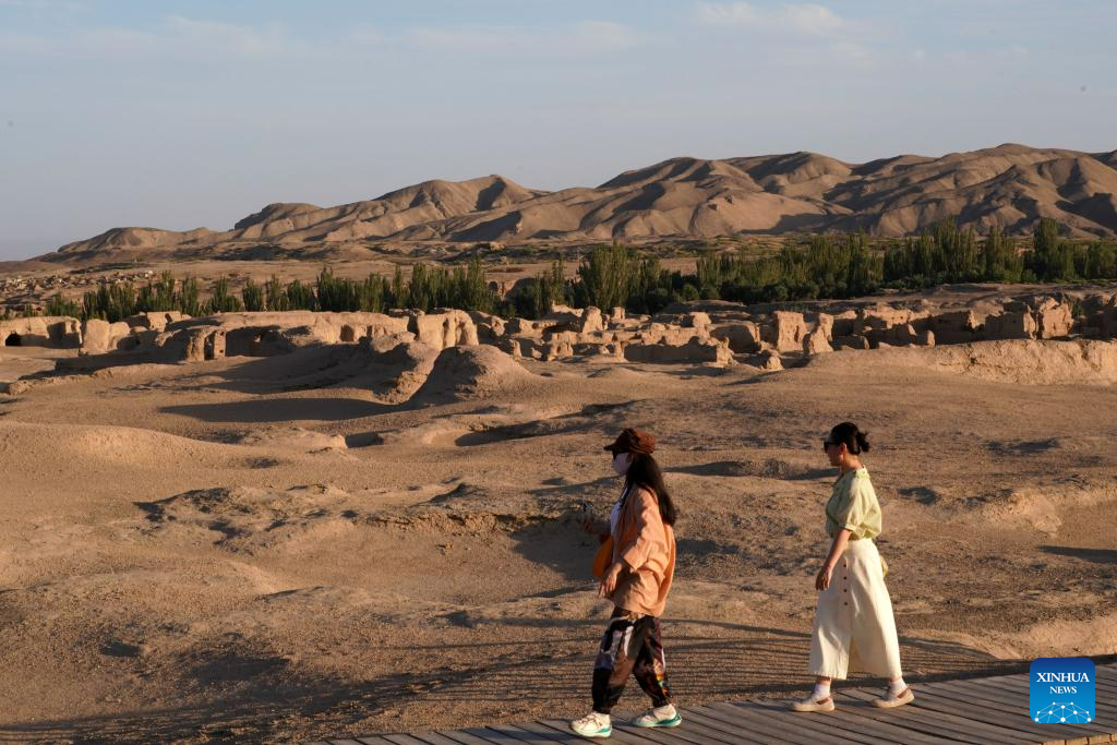 Scenery of Jiaohe ancient city in Turpan, NW China