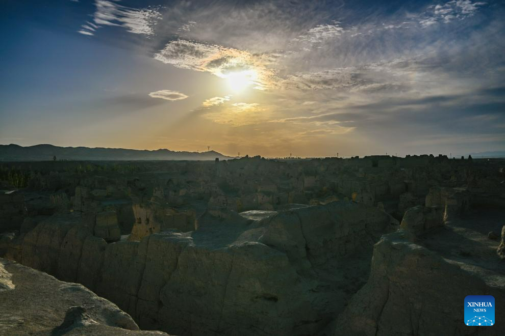 Scenery of Jiaohe ancient city in Turpan, NW China