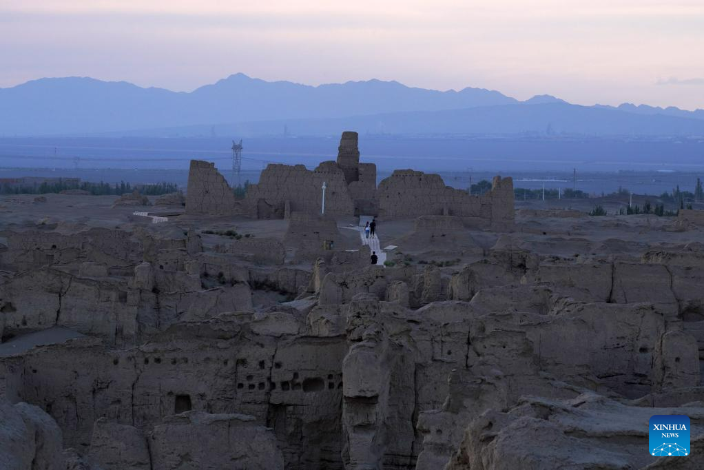Scenery of Jiaohe ancient city in Turpan, NW China