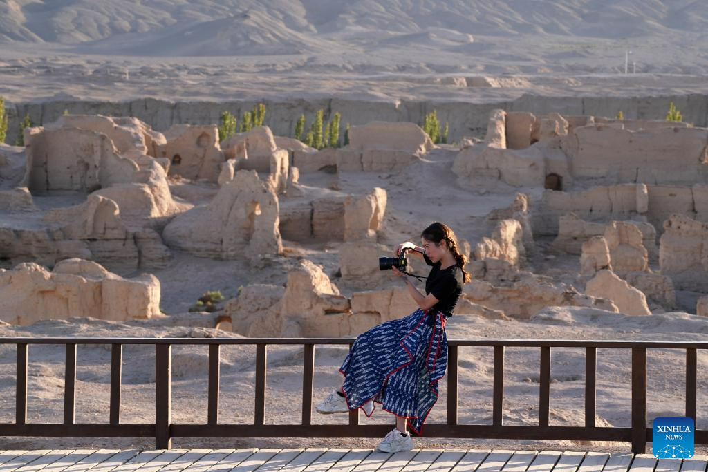 Scenery of Jiaohe ancient city in Turpan, NW China