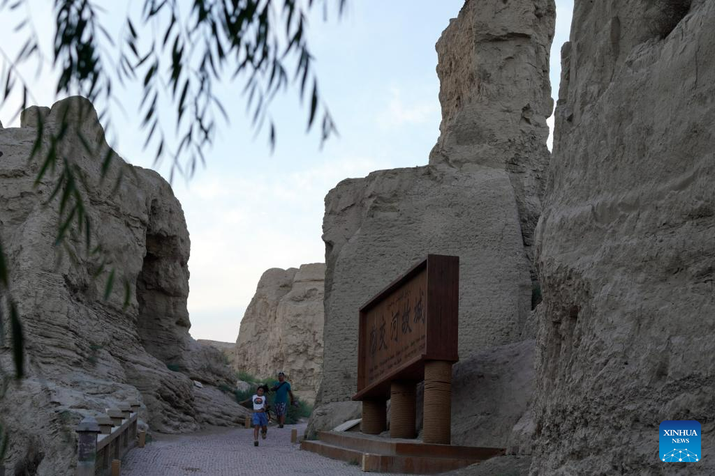 Scenery of Jiaohe ancient city in Turpan, NW China